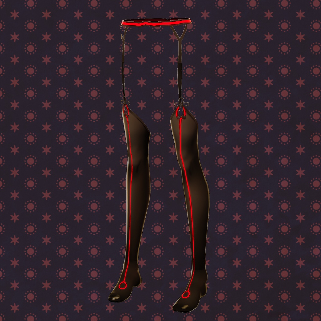 【VRoid】【無料版あり】【改変自由】サイバーノットガーターソックス