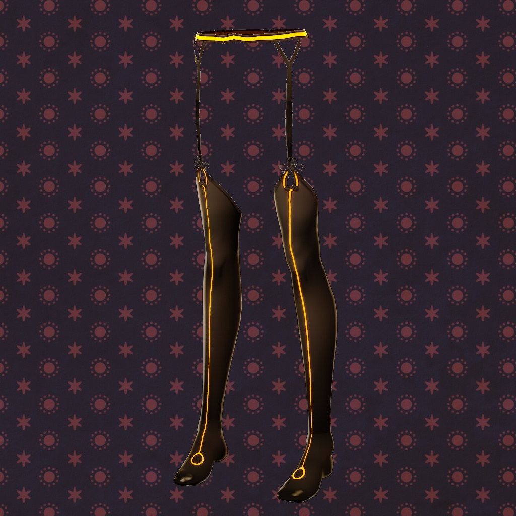 【VRoid】【無料版あり】【改変自由】サイバーノットガーターソックス