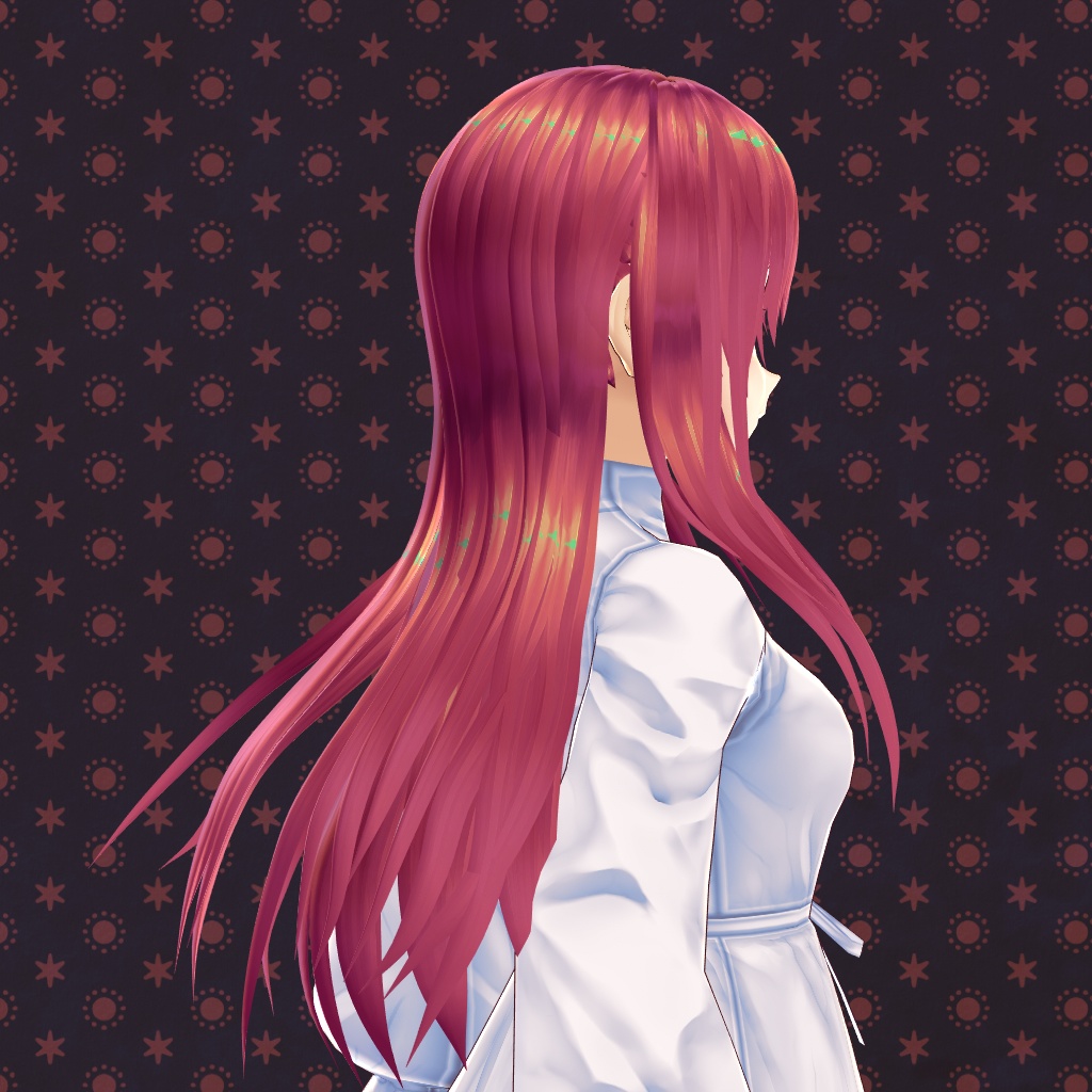 【VRoid正式版対応】【改変自由】前髪三つ編みロングヘア