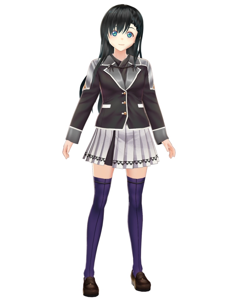 【VRoid】【無料】【改変自由】花舞いの制服