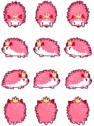 ピクスク用 王冠載ってるハリネズミのアバター