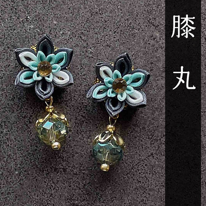 刀剣乱舞 キャラクターイメージ つまみ細工のミニピアス ★太刀★ (イヤリング変更可能)