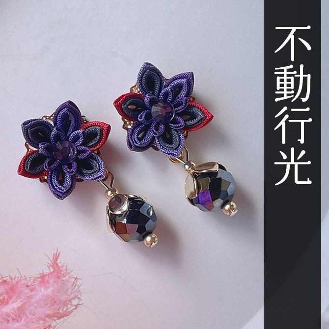 刀剣乱舞 キャラクターイメージ つまみ細工のミニピアス ★短刀★ (イヤリング変更可能)