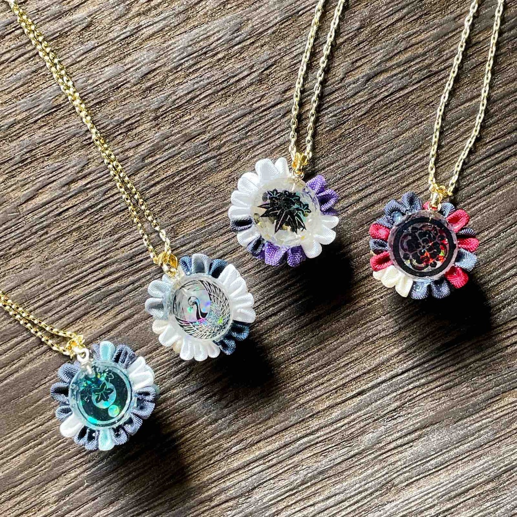 刀剣乱舞イメージ つまみ細工のネックレス「花守り」