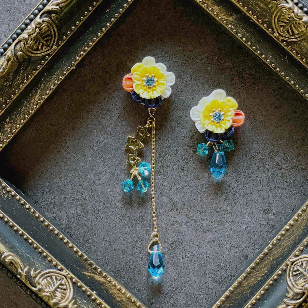 刀剣乱舞 つまみ細工の耳飾り 山姥切国広、山姥切長義 「伯仲」