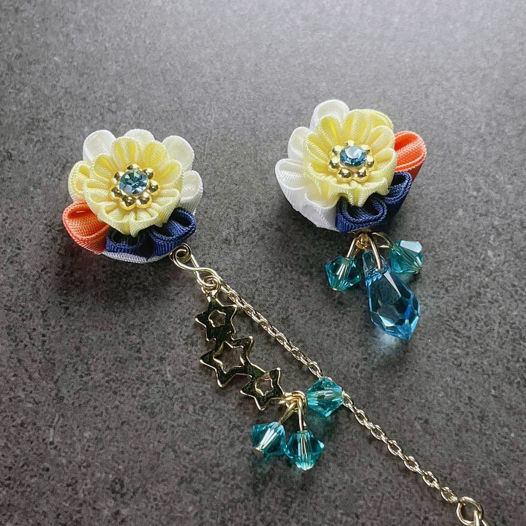 刀剣乱舞 つまみ細工の耳飾り 山姥切国広、山姥切長義 「伯仲」