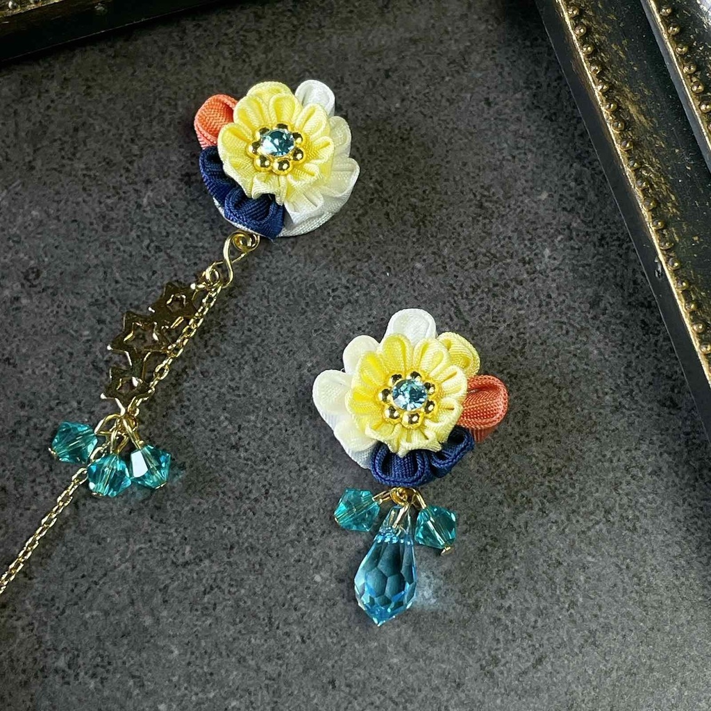 刀剣乱舞 つまみ細工の耳飾り 山姥切国広、山姥切長義 「伯仲」