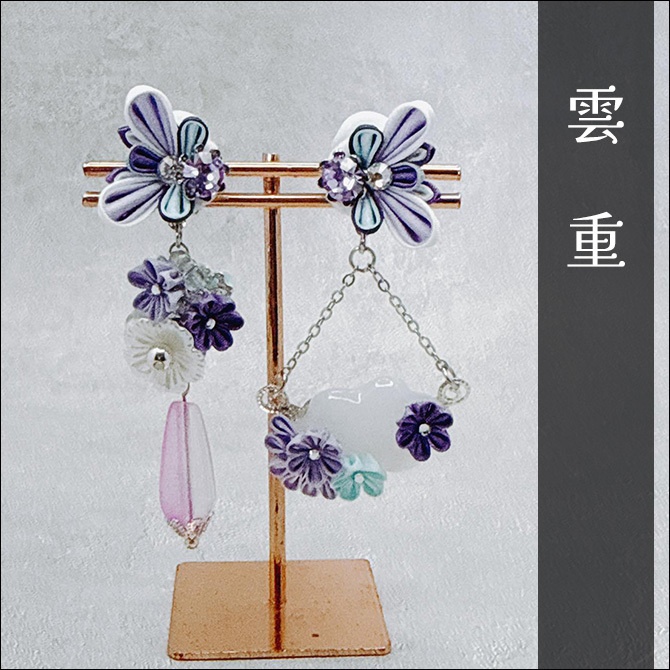 刀剣乱舞イメージ つまみ細工の蝶の耳飾り (イヤリングORピアス)