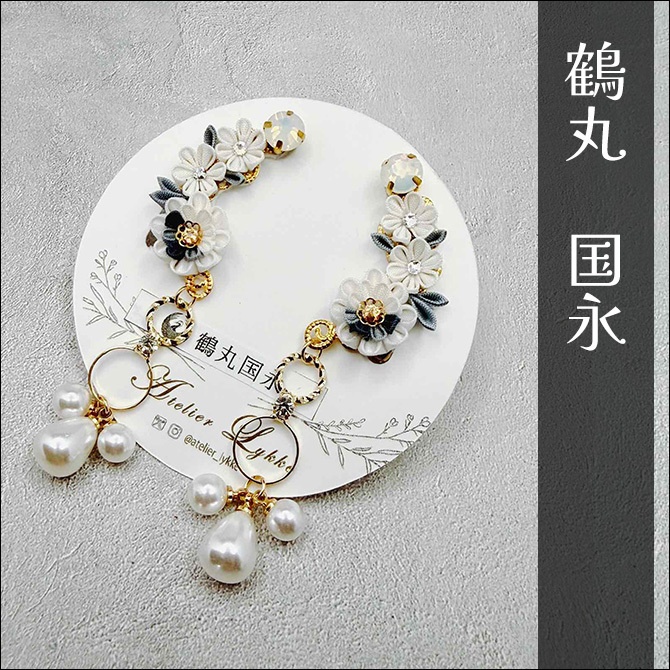 刀剣乱舞イメージ つまみ細工のイヤーカフ (クリップタイプ)
