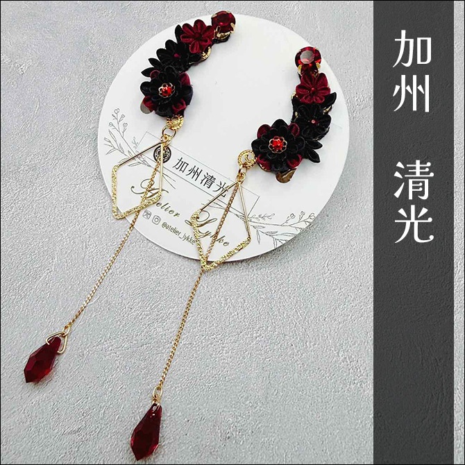 刀剣乱舞イメージ つまみ細工のイヤーカフ (クリップタイプ)