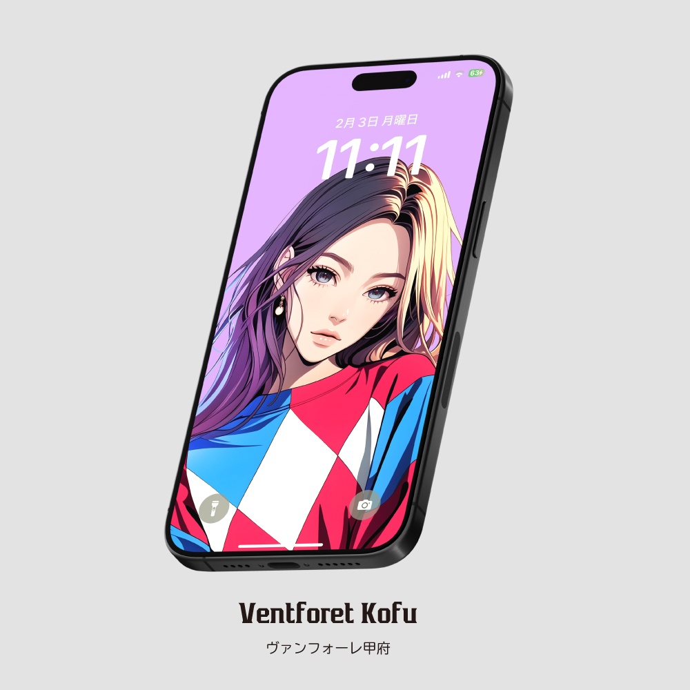 スマホ待受画像 🇯🇵Jリーグ⚽️サポーター女子 Ver.