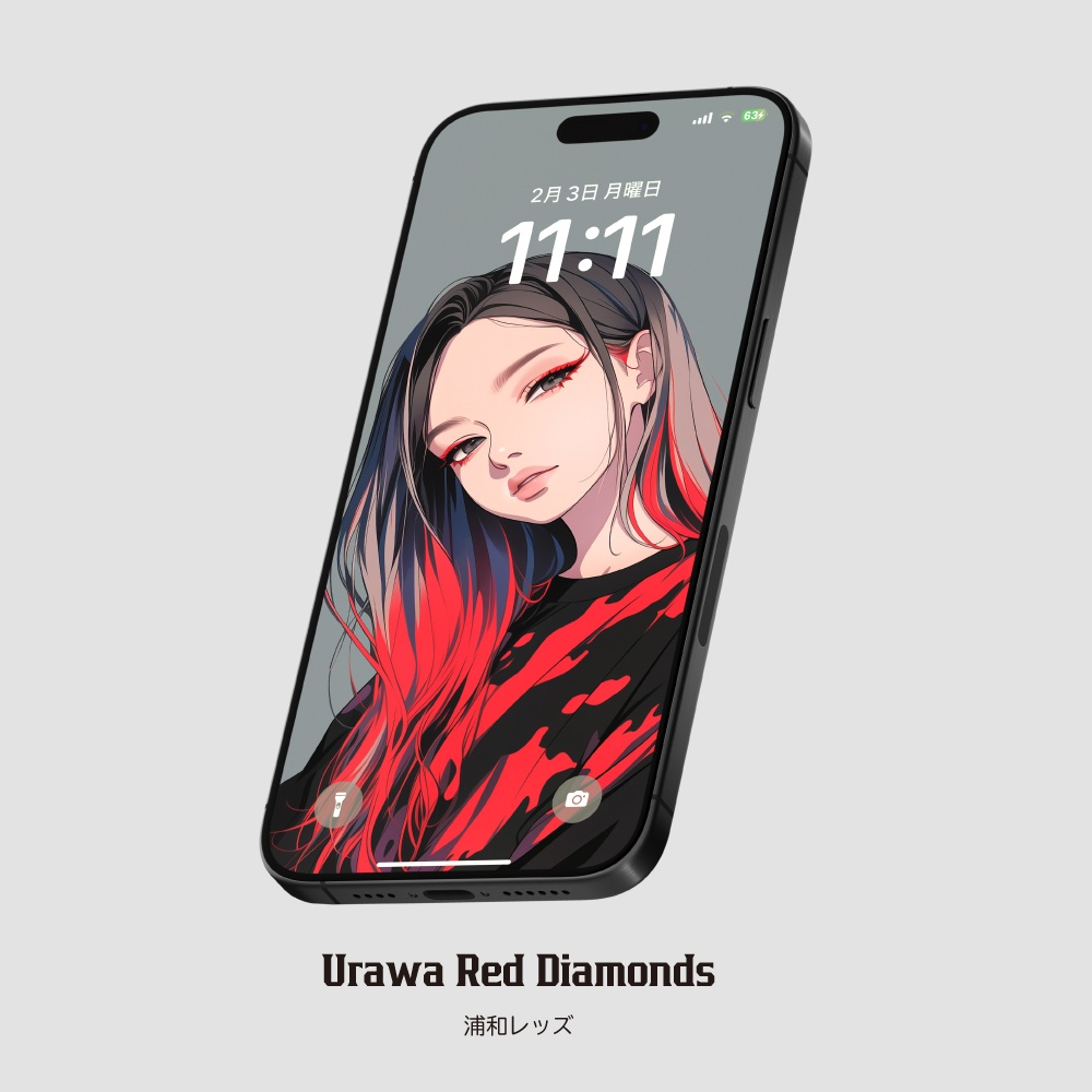 スマホ待受画像 🇯🇵Jリーグ⚽️サポーター女子 Ver.