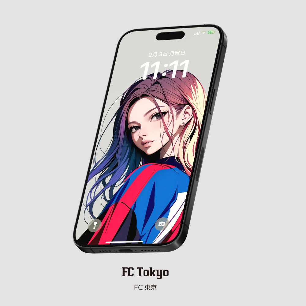 スマホ待受画像 🇯🇵Jリーグ⚽️サポーター女子 Ver.