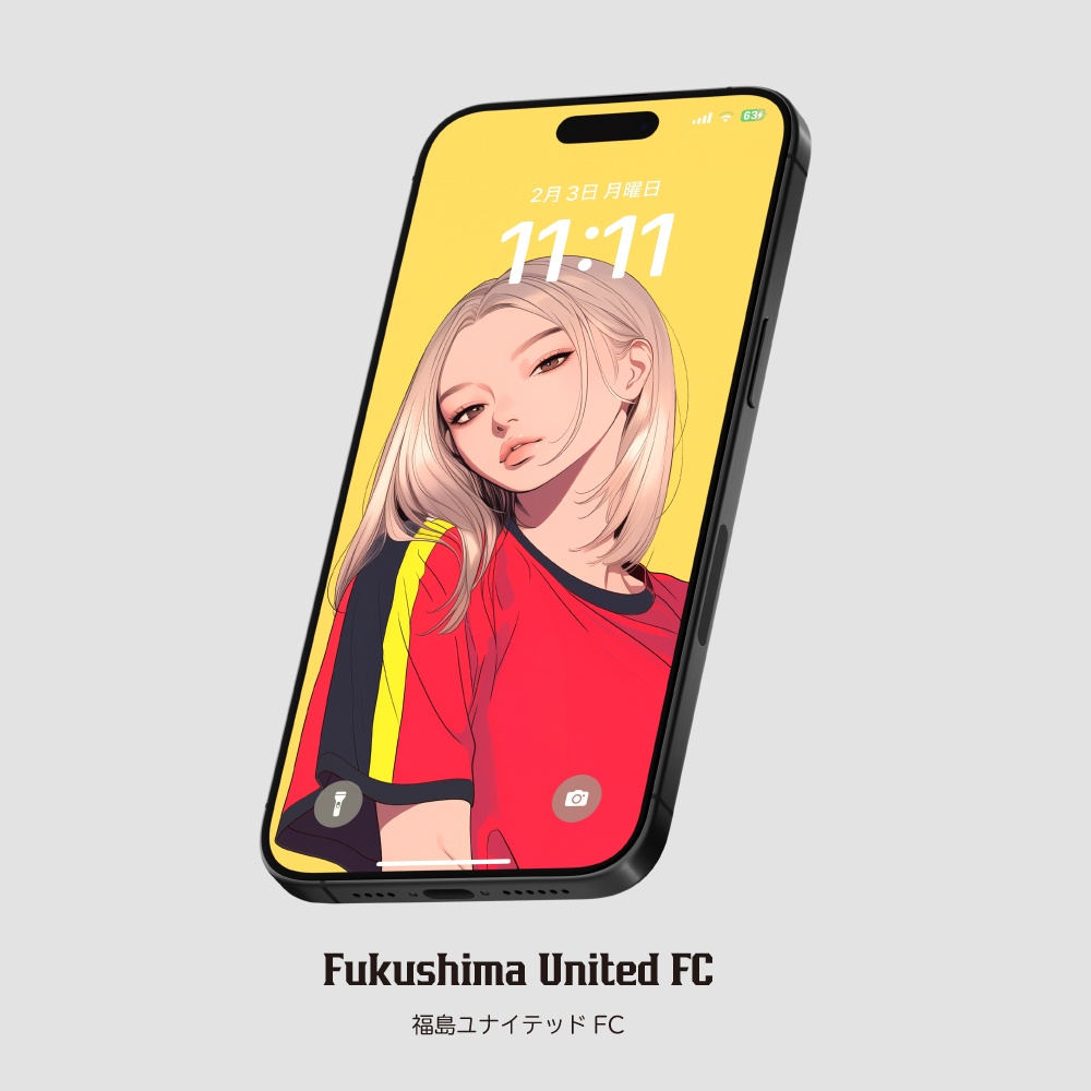 スマホ待受画像 🇯🇵Jリーグ⚽️サポーター女子 Ver.