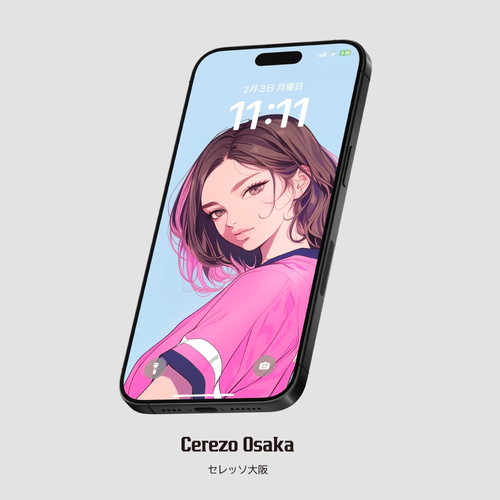 スマホ待受画像 🇯🇵Jリーグ⚽️サポーター女子 Ver.