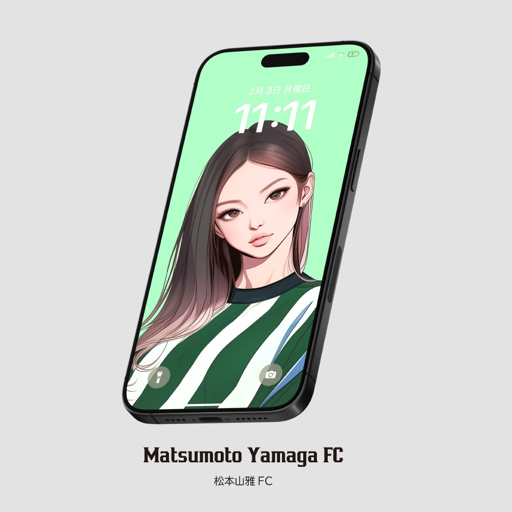 スマホ待受画像 🇯🇵Jリーグ⚽️サポーター女子 Ver.