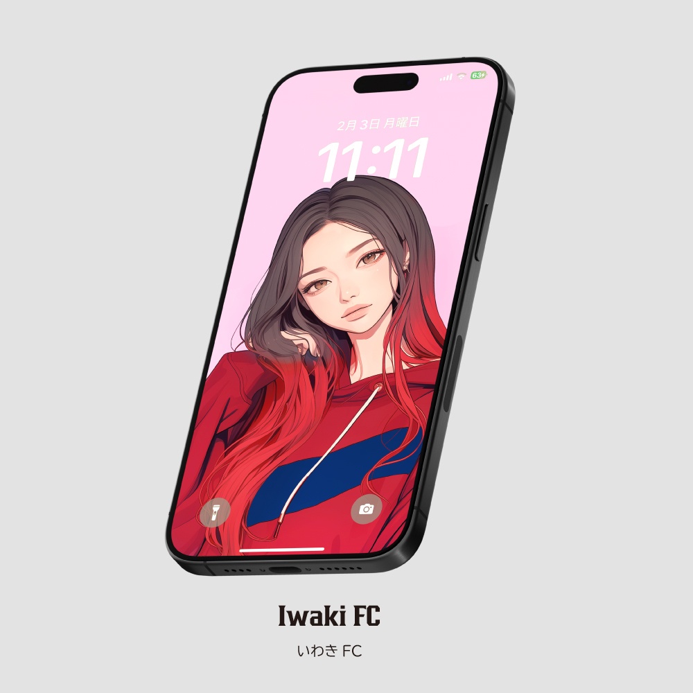 スマホ待受画像 🇯🇵Jリーグ⚽️サポーター女子 Ver.