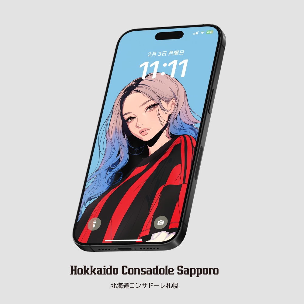 スマホ待受画像 🇯🇵Jリーグ⚽️サポーター女子 Ver.