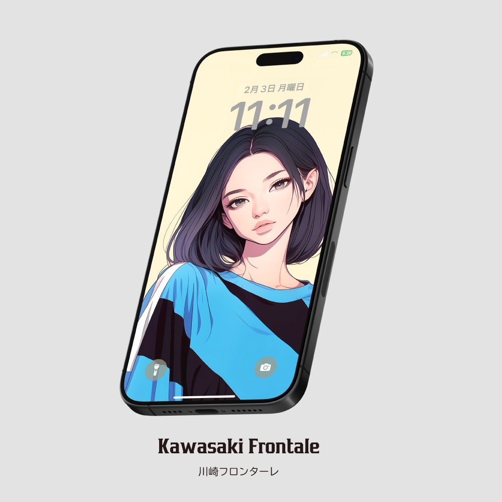 スマホ待受画像 🇯🇵Jリーグ⚽️サポーター女子 Ver.