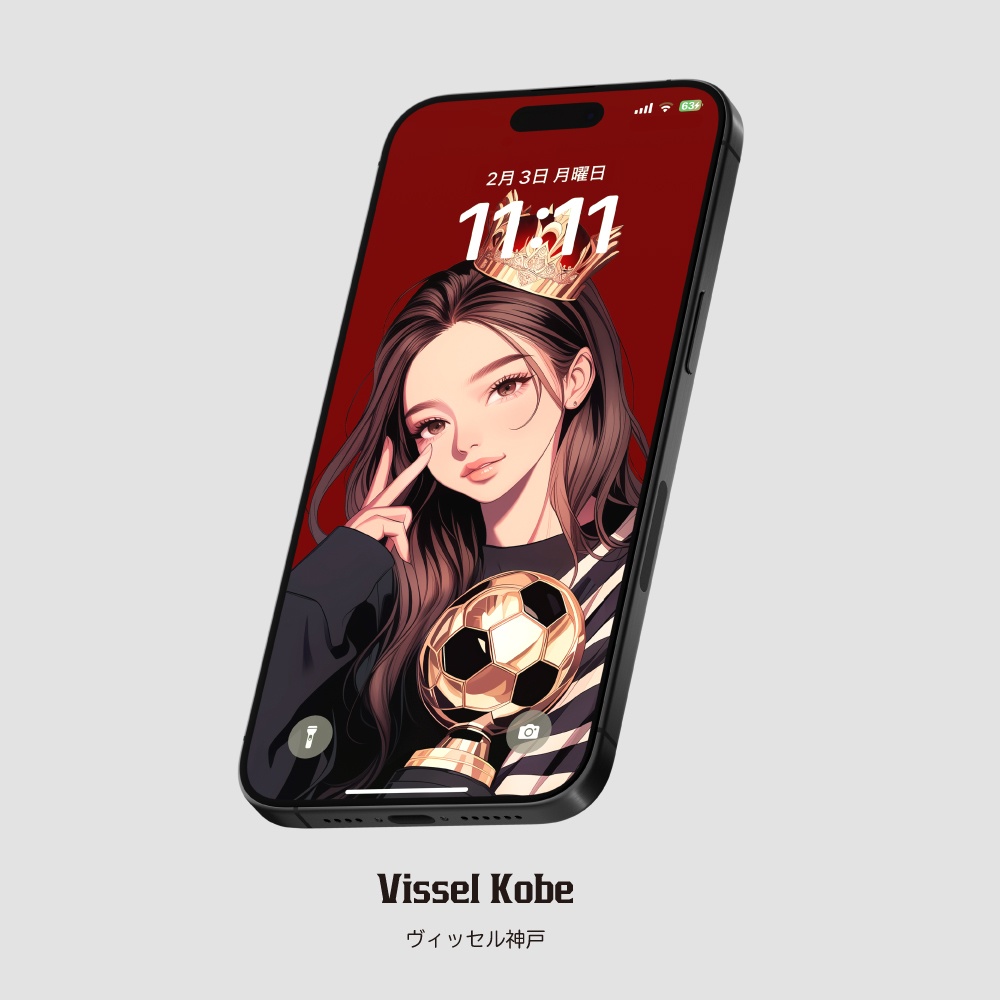 スマホ待受画像 🇯🇵Jリーグ⚽️サポーター女子 Ver.