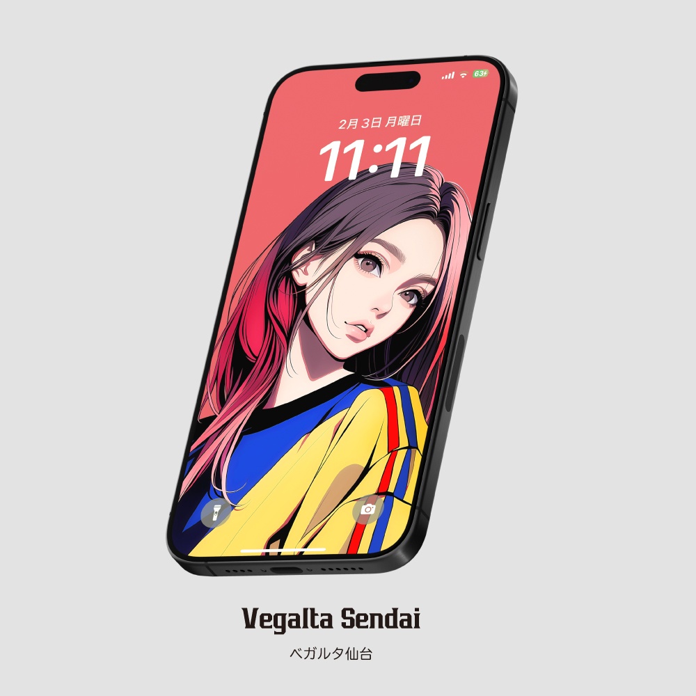 スマホ待受画像 🇯🇵Jリーグ⚽️サポーター女子 Ver.