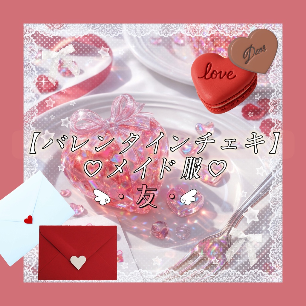 【バレンタインチェキ】♡メイド服♡ 友3枚セット