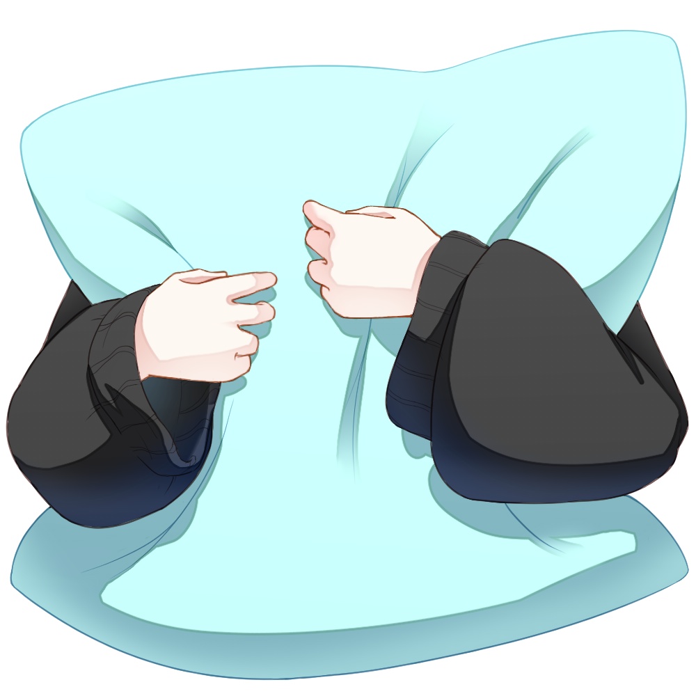 【商用利用可◎】クッションを抱く腕【Vtuber素材】