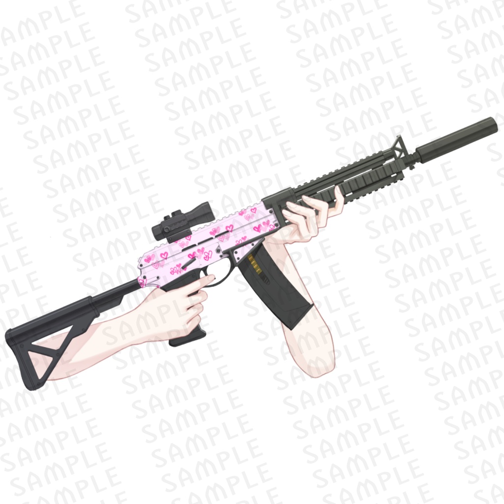 【商用利用可◎】銃(AR/アサルトライフル)を持つ腕【Vtuber素材】