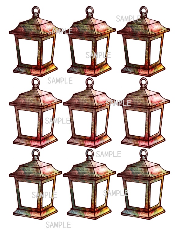 ランタン ランプ ジャンクジャーナル イラスト junkjournal