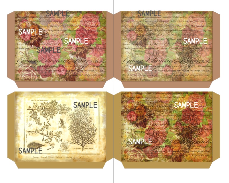 デザインペーパー ポケット アンティーク ジャンクジャーナル junkjournal