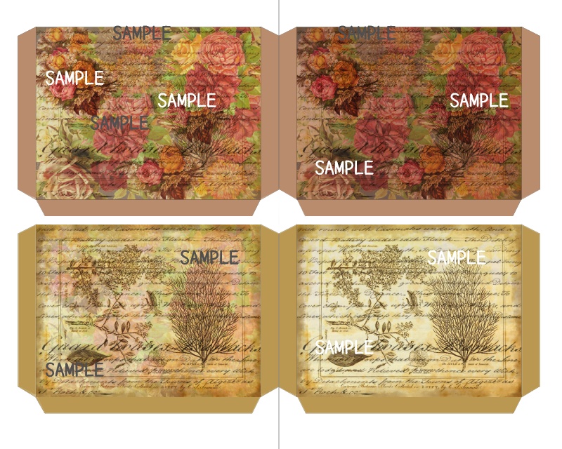 デザインペーパー ポケット アンティーク ジャンクジャーナル junkjournal