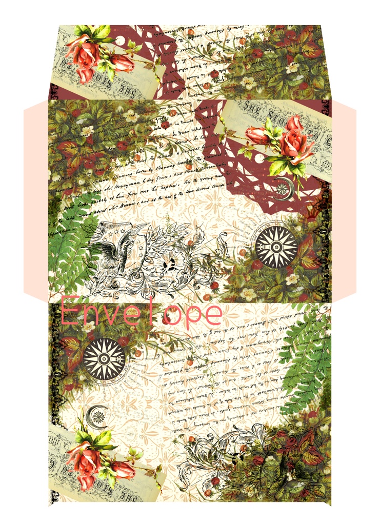 ジャンクジャーナル 苺 ポケット 封筒