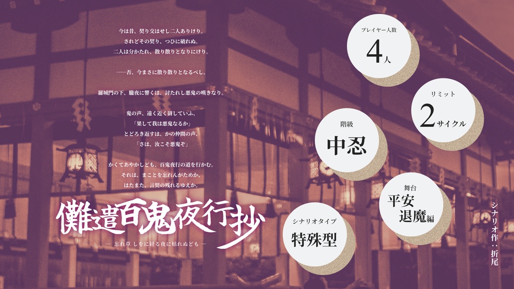 【PDF版】シノビガミ 真夜中カードシナリオ集『朧忍夜』 SPLL:E223202