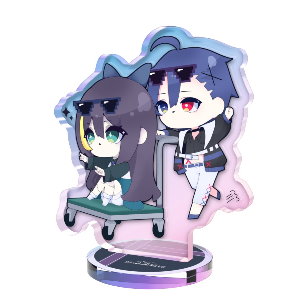 欠音トモヤ×黄琴まひろ 爆走台車アクリルスタンド