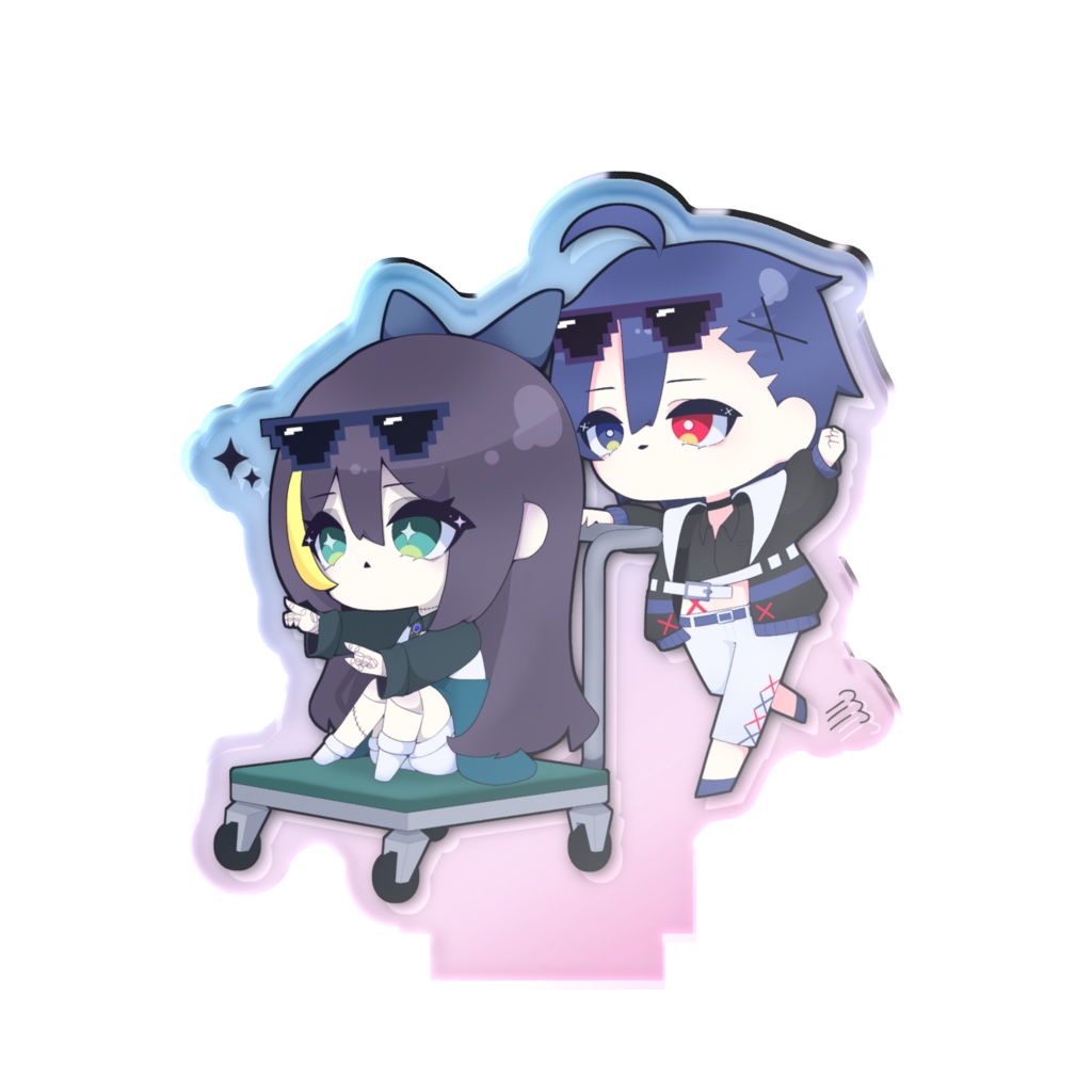 欠音トモヤ×黄琴まひろ 爆走台車アクリルスタンド