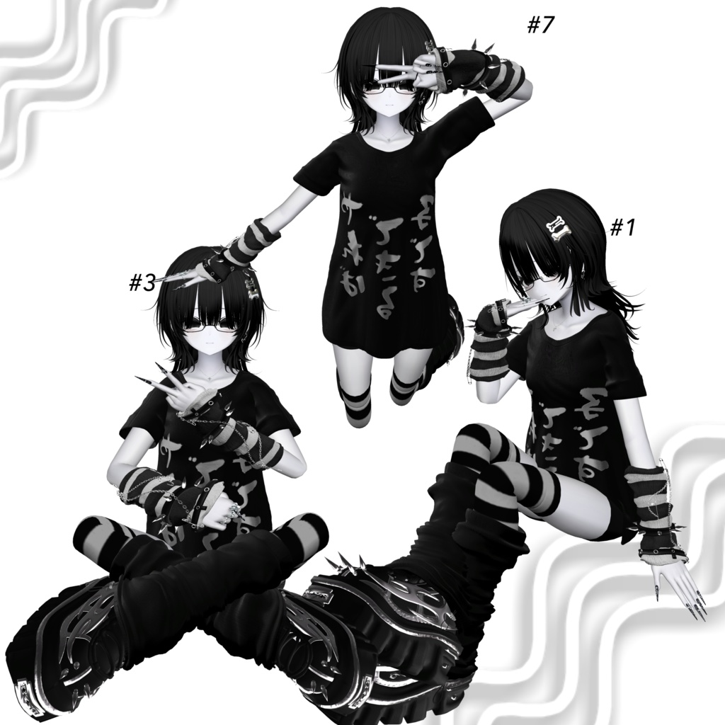 【無料版有】coaneco-pose ฅ 20個 ฅ