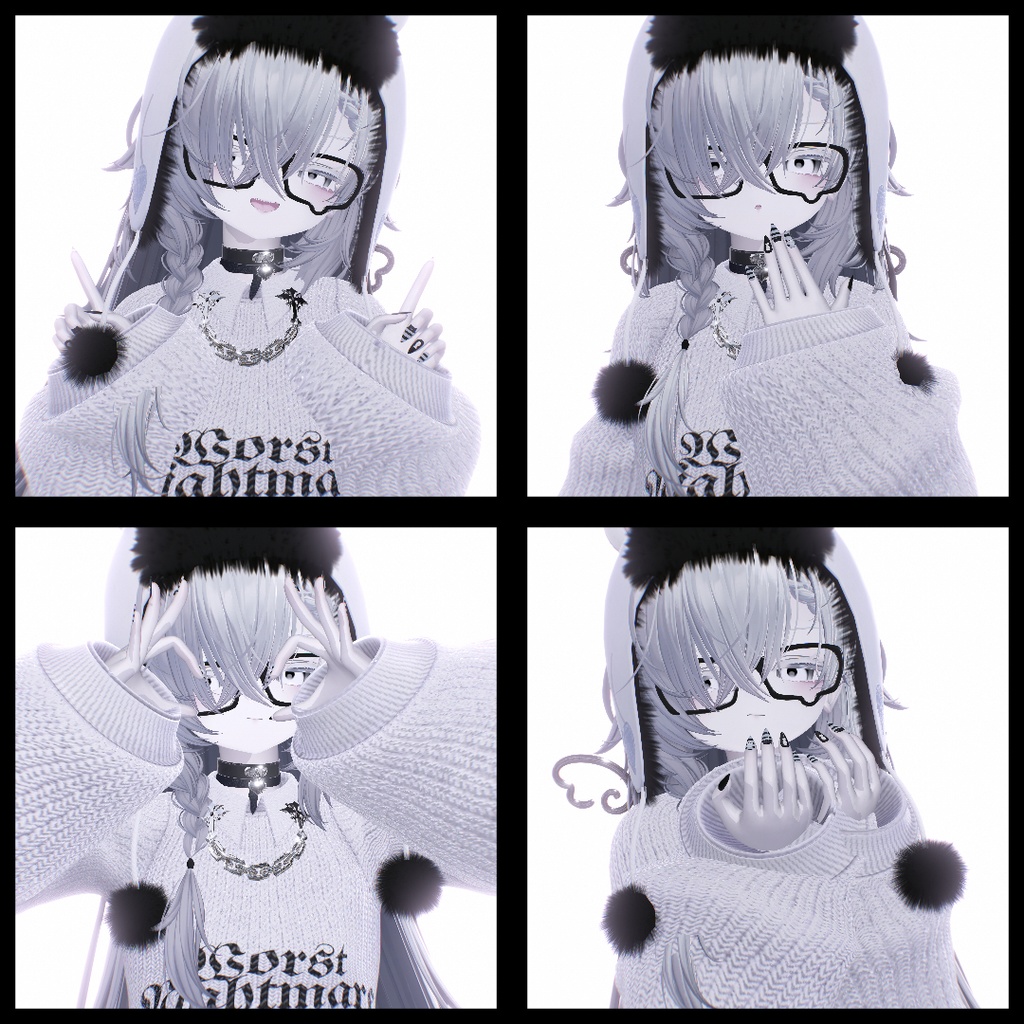 【サムネイルポーズ】coneco-thumbnailpose#2 ฅ 20個 ฅ