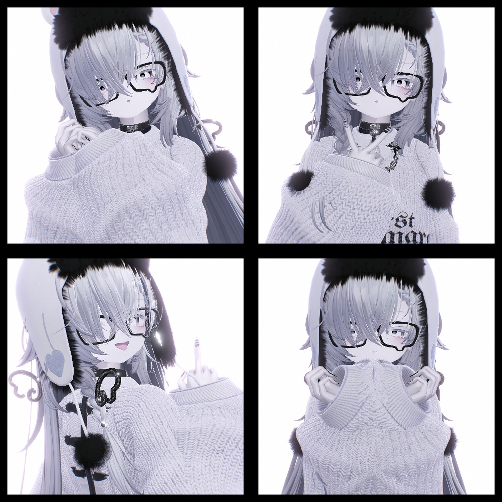 【サムネイルポーズ】coneco-thumbnailpose#2 ฅ 20個 ฅ