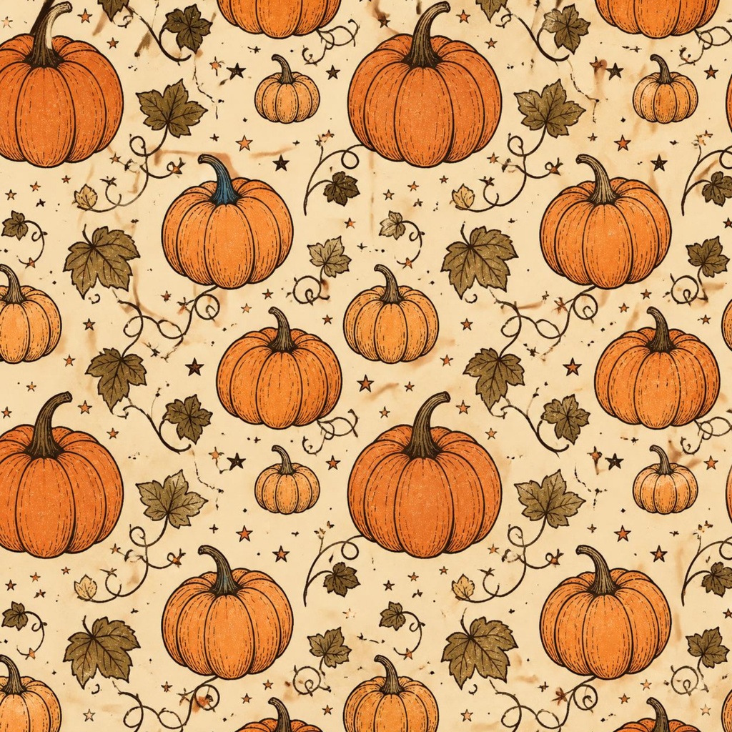 Halloween Digital Paper Pumpkin theme ハロウィン用デジタルペーパー　パンプキン