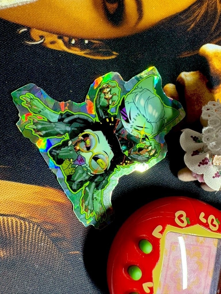 ハン趙ギラギラネコちゃんステッカー