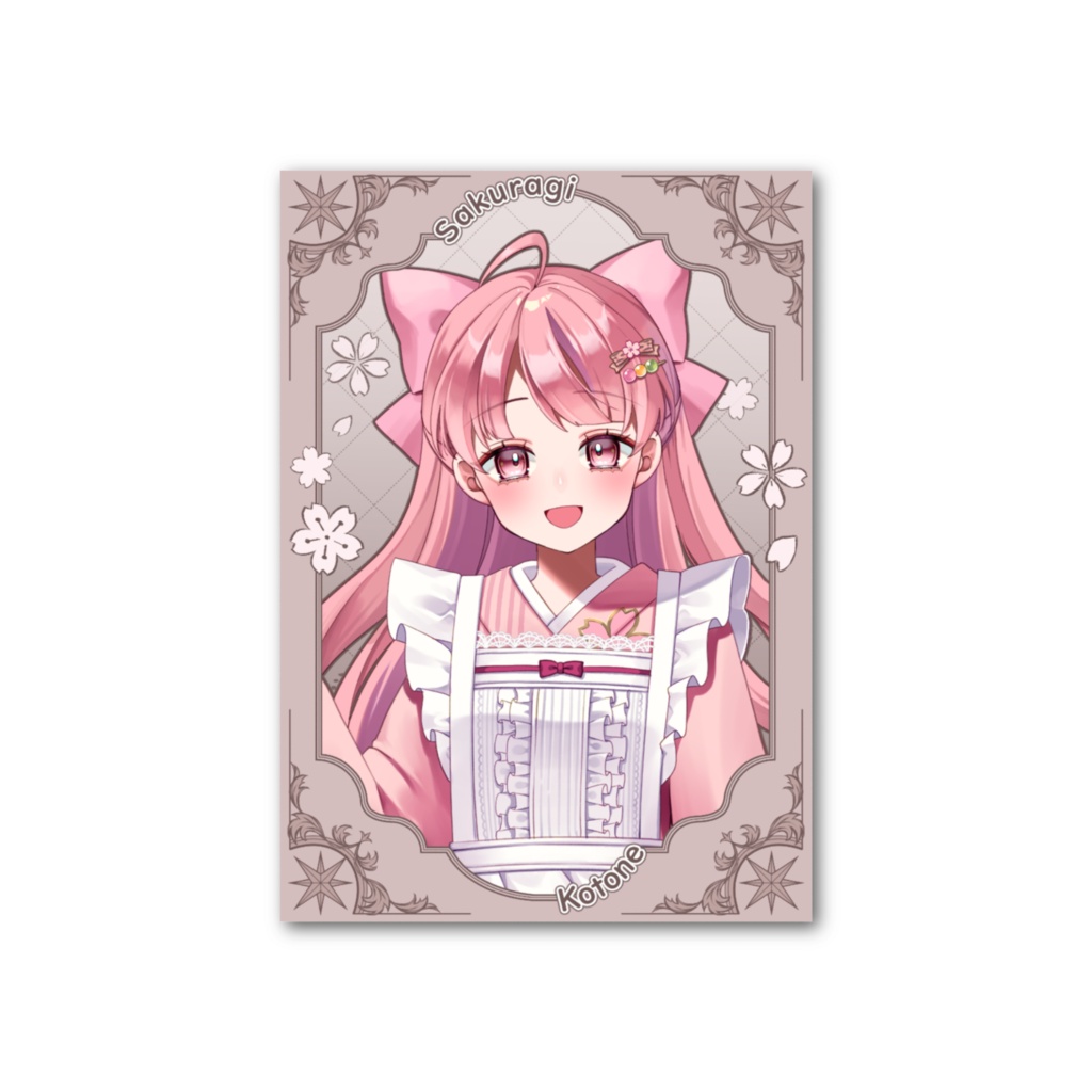 桜城こと音 お花見喫茶店 フォト風カード