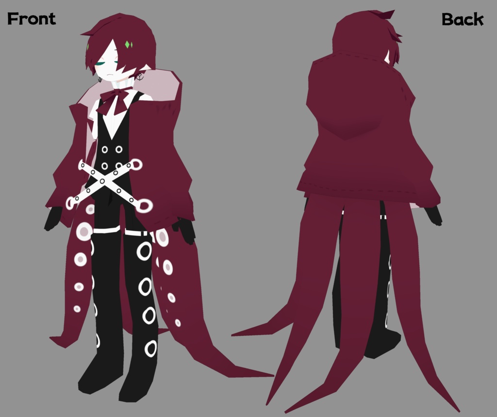 【サポート終了】ミズダコのノースさん【3Dモデル/オリジナルキャラクター】