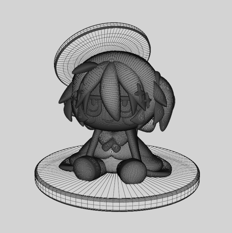 【version1.0】ちまっとおすわり杉沢【3Dプリント向けデータ】