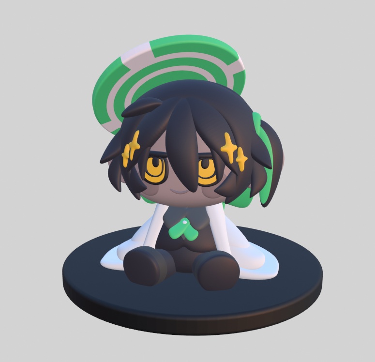 【version1.0】ちまっとおすわり杉沢【3Dプリント向けデータ】