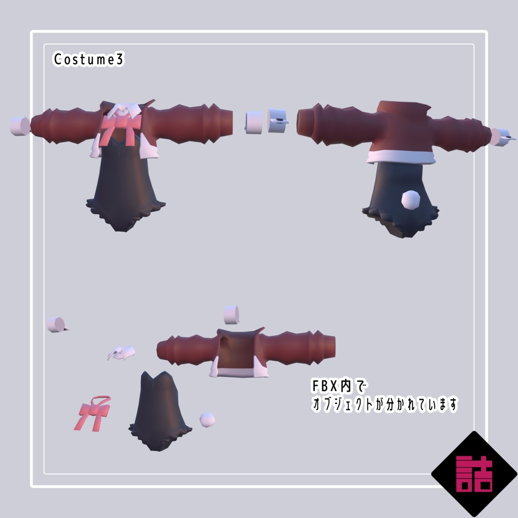 【無料】【version1.1】LOLOPO改変パーツセット【オリジナル3Dモデル】