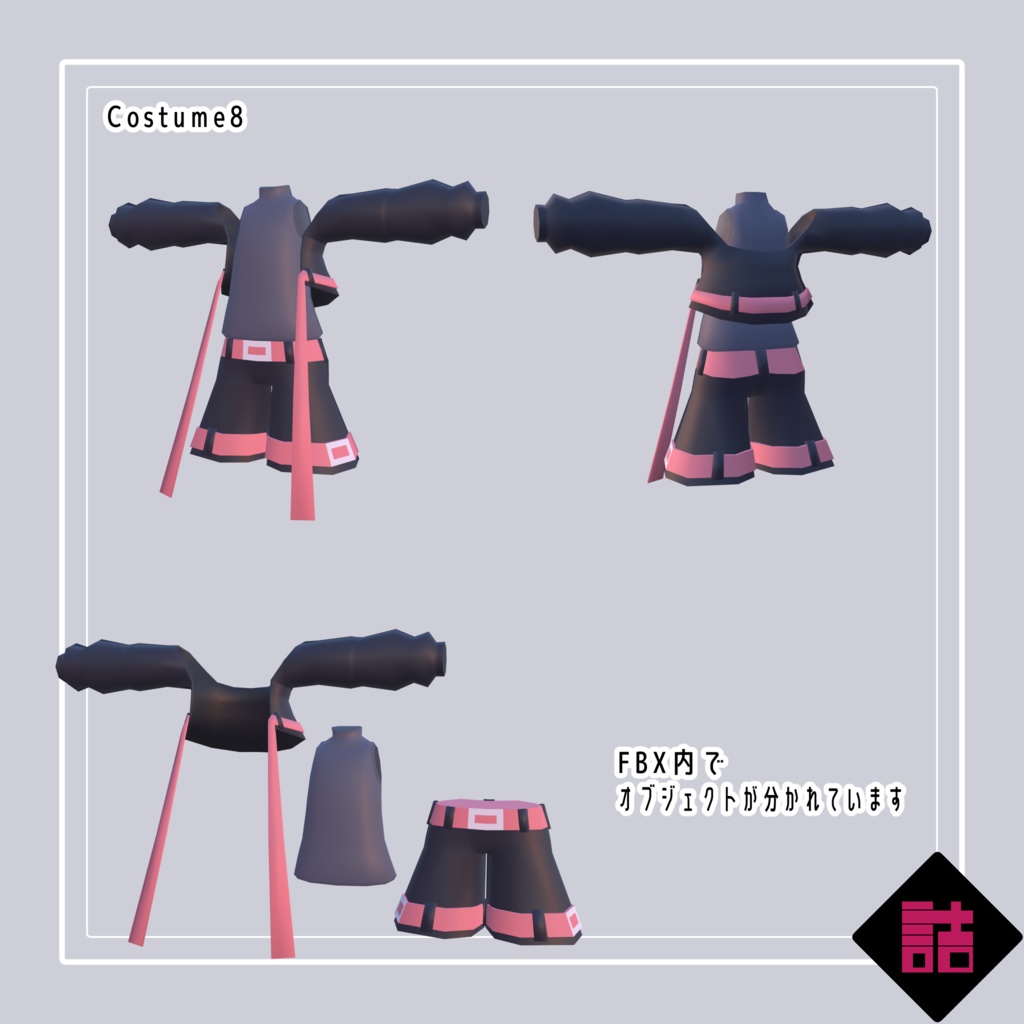 【無料】【version1.1】LOLOPO改変パーツセット【オリジナル3Dモデル】