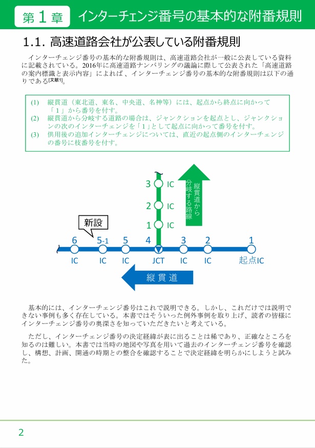 高速道路インターチェンジ番号の規則と不規則