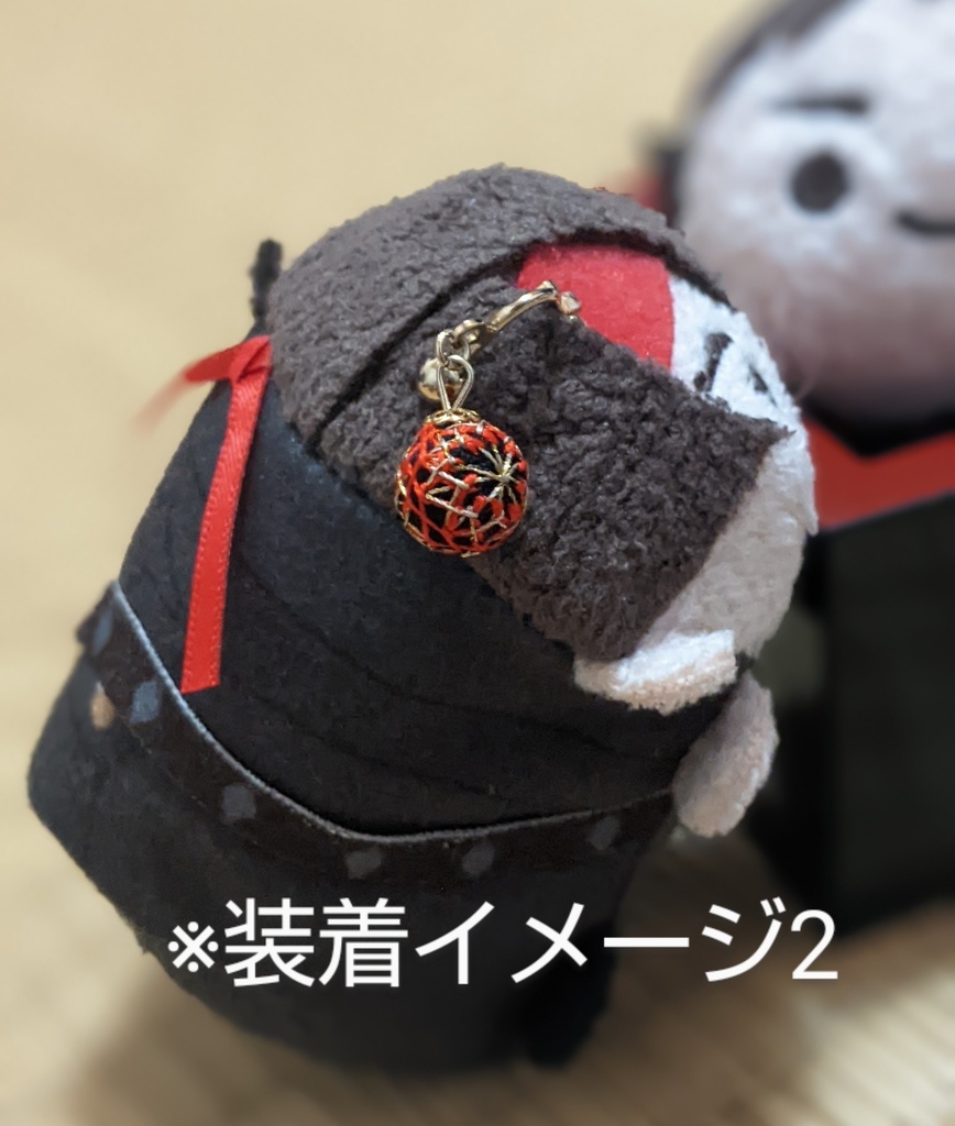 手毬頭飾り 桜ペア(イヤリング、色違い)