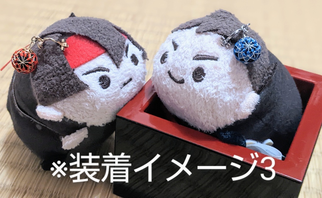 手毬頭飾り 桜ペア(イヤリング、色違い)