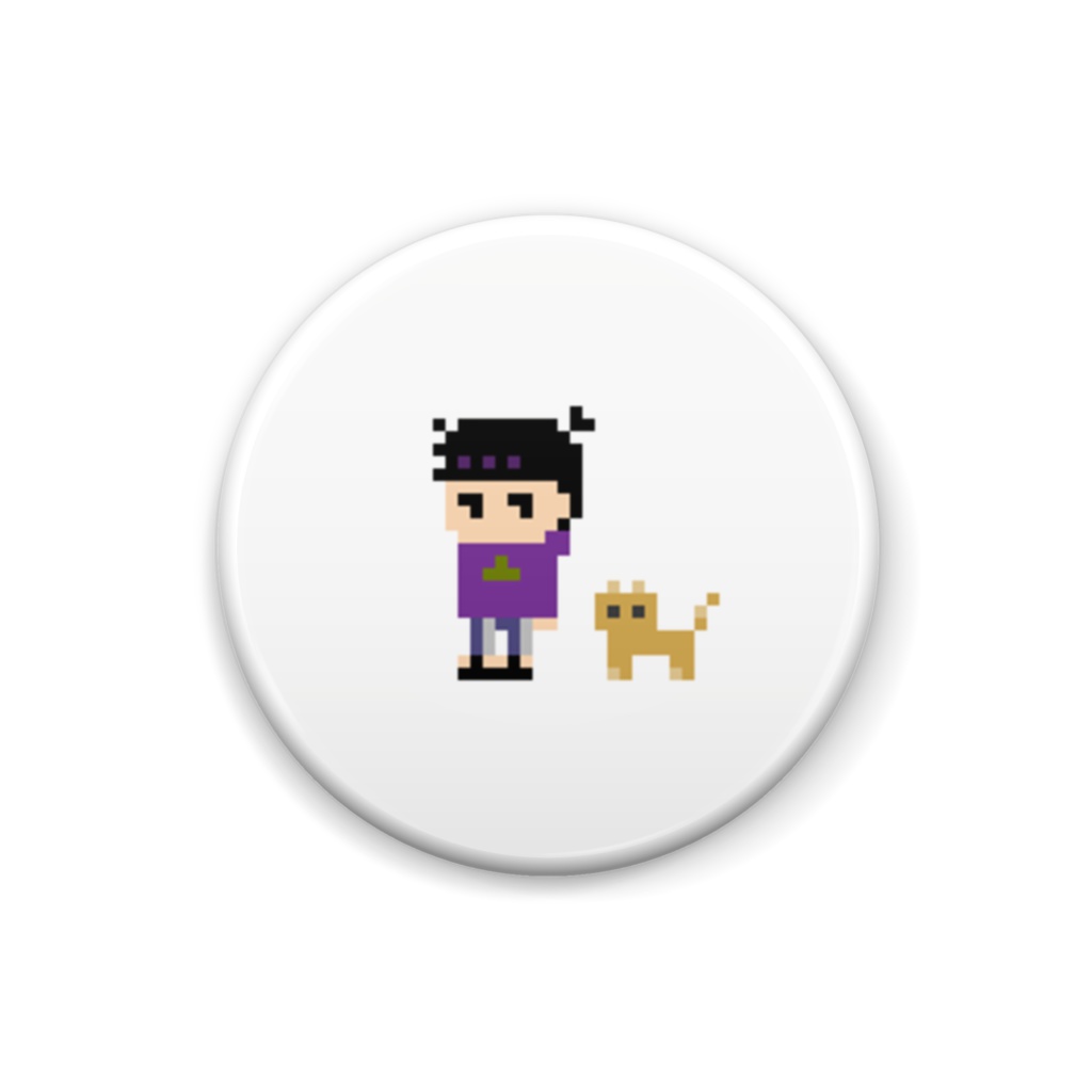 ドットいちまつとねこさんバッジ